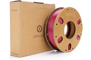 PLA Filament 1,75 mm Silk, ENISINA Filament PLA Shiny Silky Shine do drukarek 3D, Precisão Dimensional +/- 0,03 mm, 200 g (czarny i różowoczerwony)