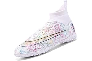 AMLCWZ Men's Football Shoes Artificial Turf Children's Professional high top Football Shoes Boys' Football Playing Shoes Outdoor Sports Training Shoes Indoor Football Shoes Spikes Shoes