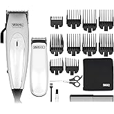WAHL Home Pro Deluxe Combo cortadora de pelo eléctrica con cable y palanca de ajuste, 8 peines guía, kit con recortadora a pi