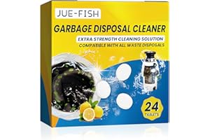 OURDORT 24 pastilles nettoyantes et désodorisantes pour canalisations, déboucheur d'évier et de canalisations pour cuisine et salle de bain, déboucheur extra puissant, désodorisant, parfum citron