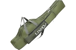 Lixada Fishing Bag Portable Folding Fishing Rod Reel Carrier Travel Storage Organizer