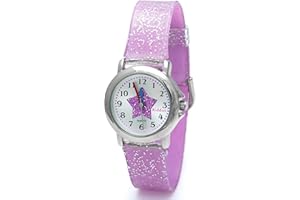 Kiddus Orologio Bambina, Analogico a partire da 4 anni, Regalo per Bambine con Glitter, Contiene Esercizi per Imparare a Leggere L'ora, Aprendimento Bimba