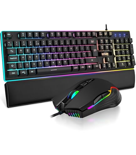 Perixx PERIBOARD-317RGB Tastiera USB Con Cavo Retroilluminata, Grandi