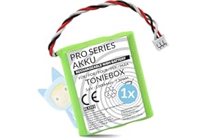 Wicked Chili Pro Series Ersatzakku 1x Akku für Toniebox, 50AA5S Pro Series Ersatz-Akku Batterie für original Tonies Musikbox (Inkl. Schaumstoff Pad, 2.000 mAh NiMH Akku 3,6V)