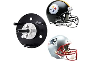 LEKUSHA Hidden Football Helmet Wall Mount Display for Full Mini Helmet, Heavy Duty Football Helmet Wall Hanger Holder, Floating Football Helmet Shelf Case Stand, Black Pack of 1