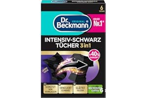 ‎DR. BECKMANN Dr. Beckmann Intensiv-Schwarz Tücher | Für intensives schwarz und glatte Fasern | 6 Tücher