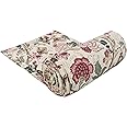 Trance Home Linen 100% Cotton Reversible Dohar Double Bed Size | Jaipuri Printed Artisan Block Design Blanket | Soft Lightweight Ac Comforter Quilt (84"X88", Malhaar Red), 200 TC
