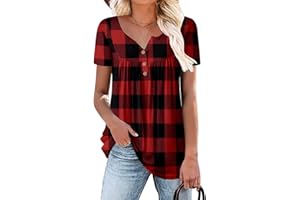 KISSMODA Ladies Pleated Tunic Tops for Women Buttons up Long Sleeve Shirts Floral Print