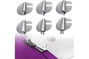 HSLXBY Pied D'Ourlet Roulé à Coudre,6 pcs Sewing Rolled Hemmer Foot,Reliure pour Machine à Coudre,Ourlet Roulé Pied Presseur,Machine à Coudre Reliure,Pied pour Ourlet Roulé 3-8 mm pour Industrielle