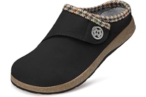 Intini Hausschuhe Damen Winter Gefüttert Clogs Herren Pantoletten Gartenschuhe rutschfest Warme Plüsch Haus Schlappen Slippers Schuhe 36-46