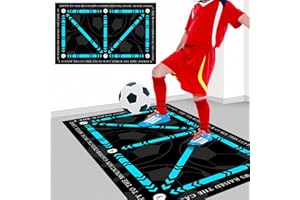 MAIKAIBUZI Football Training Mat, Non-Slip Shock Football Mastery Mat Large Football Mat Ball Control Dribble Mat Soccer Training Equipment for Kids Adults Indoor