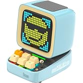 Divoom Ditoo Pixel Art Taşınabilir Hoparl&ouml;r, 256 Led Uygulama Kontroll&uuml; Ekran, Mekanik RGB Klavye, Oyunlar, Alarmlar ile Blue