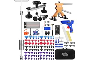 PDR TOOLS Dellen Reparaturset,Auto Dellen Reparatur Ausbeulwerkzeug Set mit USB-LED-Brett, 2 in 1 Gleithammer Dent Abzieher et al, Für Schäden durch große kleine Dellen,Knicke,Hagelschäden