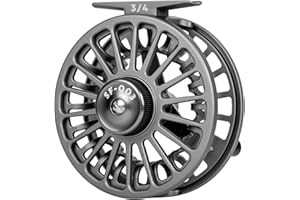 SF SF-003 Fly Fishing Reel with Aluminum Alloy Body, Easy-Change Spool for Freshwater, Matte Gunmetal Gray Fly Reel Ideal for Anglers of All Levels 3/4wt, 5/6wt