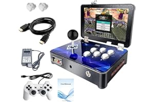 WYGaming Pandora Arcade Portable Retro Video Game Player Built-in 20000+ Classic Games 10 inch LED Integrated Recreation Arcade Emulator Console Compatible with FBA/N64/Arcade/MAME