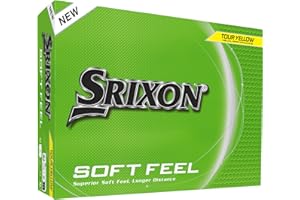 Srixon Soft Feel 13 & 14 Balles de Golf Ultra-Douces et Longues Distances| Trajectoire Stable et Spin maîtrisé| Toucher Premium et contrôle Autour du Green| Jaune/Blanc