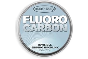 Bank Tackle Fluorocarbon Hooklink Carp Fishing Rig Line 10lb 12lb 15lb 20lb 25lb 35lb Stiff Boom Section Leader Material Fluoro