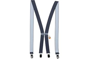 Zukunftsenkel Hosenträger 4 Starke Clips X-Form 2,5cm Breite Herren Damen Skihose Arbeitshose Verstellbar und Elastisch Fasnacht H-Form