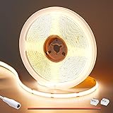 GOMING 24V COB Striscia LED Bianco Caldo 3000K 5M 312LED/M CRI 93+ Alta Densità 1560LED Alta Luminosità 4100lm Non Impermeabi