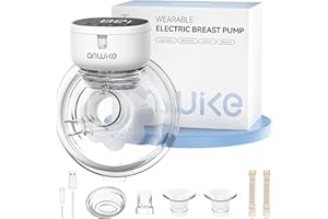 ANWIKE Wearable Breast Pump Hands Free 230g – Quiet 40dB Electric Breast Pump with 4 Modes 9 Levels, 2.5h Fast Charge, Smart Timer, 135° Flange, BPA-Free, for Travel & New Moms, Black