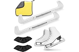 Herefun Protège-Lames pour Patins à Glace, Hockey Glace Patins Protection Couverture, Protection de Patin à Glace Réglable pour Chaussures de Patinage Artistique