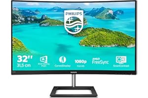 Philips 322E1C - 32 inch FHD Curved Monitor,75Hz, 4ms, VA, AMD FreeSync, Smart Image, Flicker free (1920 x 1080 , 250 cd/m² VGA/HDMI/DP/)