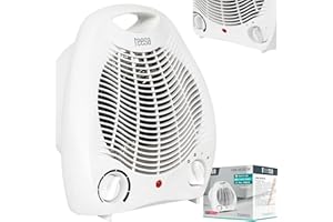 Teesa Termowentylator Moc Grzania 1000W/2000W 3 Tryby Pracy Regulowany Termostat Automatyczna Kontrola Temperatury TSA8025