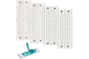 Mostfun Clean Twist M Mop Micro Duo, 4 sztuki, 42 × 15,5 cm, wymienna nakładka z mikrofibry, nakładka na mop, akcesoria do Leifheit do wszystkich rodzajów podłóg