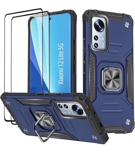 Ivoler Case For Xiaomi 12 Lite 5G/4G With 3 Pieces Tempered Glass Screen Protector, Transparent Shockproof Silicone Protective Case, Clear Thin Soft TPU Bumper Cover