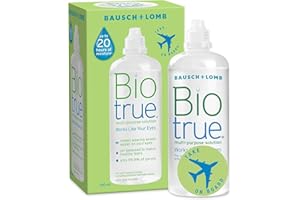 Biotrue Multi-Purpose Travel Contact Lens Solution, 100 ml Flight Pack, Cushions and Rehydrates Soft Contact Lenses Comfortable Wear-Condition, Clean, Remove Protein, Disinfect and Rinse