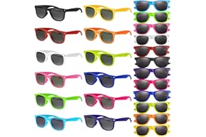 Lottsall 36 Stücke Neone Partybrillen, Retro Party Kinder Sonnenbrillen Für Party zubehor, Give Aways Kindergeburtstag