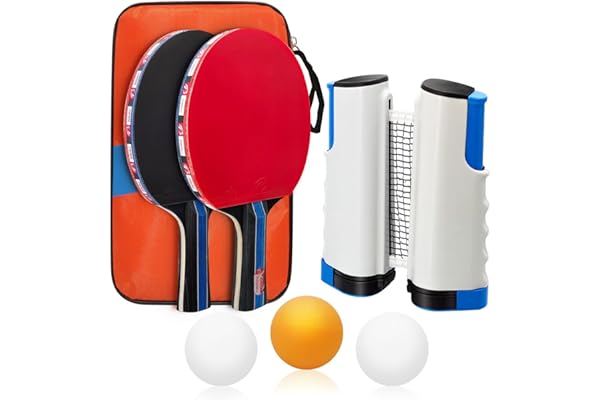 Baozun Raquetas Ping Pong Set con Palas de Ping Pong, Pelotas y Bolsa