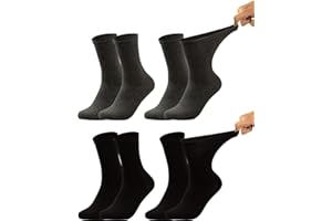 Vitasox Diabetikersocken Damen, ohne Gummi & Naht, Baumwolle, venenfreundliche Diabetiker Socken gegen Einschneiden & Drücken, extra weit dehnbar, pflegeleicht und langlebig