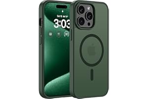 ORDA für iPhone 15 Pro Max Hülle 6,7 Zoll Kompatibel mit MagSafe,Magnetisch für iPhone 15 Pro Max Case Durchscheinende Matt Handyhülle Rückseite Dünn Stoßfest Schutzhülle Grün