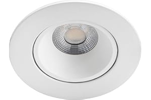 PHILIPS Lighting Faretto da Incasso LED Abrosa, Equivalente a 9 W, 27K, Luce Bianca Calda, Dimmerabile, Bianco