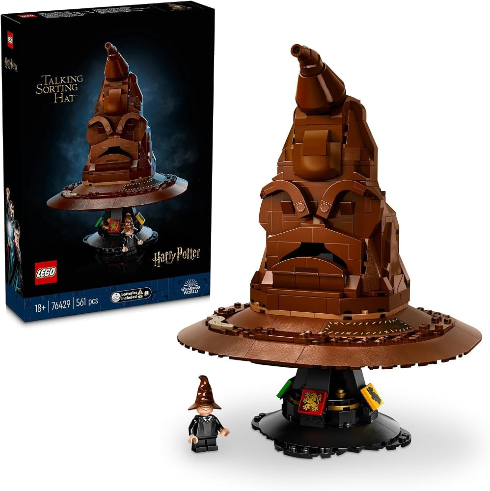 LEGO Harry Potter Konuşan Seçmen Şapka 76429 | Yetişkinler için Harry Potter Minifigürü İçeren Model Yapım Seti, Hediye Fikri (561 Parça)