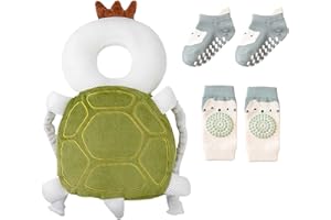 MEYUXG Baby Kopfschutz, Verstellbare Säuglings-Sicherheitspolster, Atmungsaktive Baby Head Schutzpolster Schildkröte Baby Head Schutzpolster, für Kopfschutz Baby für Alter 4-24 Monate （Schildkröte）