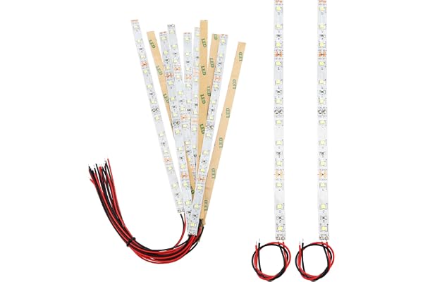 YIXISI 10 Pièces 200mm Pré Câblées LED SMD, Modélisme, 2335 SMD, 12-18V Bandes, Blanc