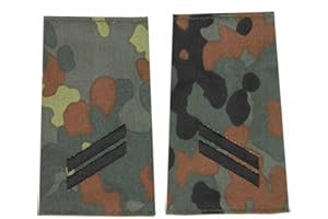 baum-m gmbh Rangschlaufen für Schulterklappen für die Deutsche Bundeswehr flecktarn mit schwarzem oder goldenem Stick