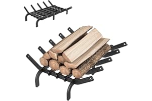 Aufun Tye A - Griglia per camino, in ghisa, 42 cm, per interni in ferro battuto, per camini interni, campeggio, cucina, stufa a legna, 42 cm