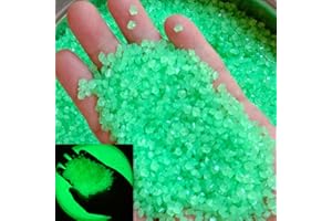 KARLOR 6000 Stück Sand Leuchtende Kleiner Kies Green Leuchtsand Nachtleuchtend Steine Floureszierende Pebble Steine für Aquarium Gartenarbeit Dekorsteine Aquascape 3-5 mm/150g (Grün)