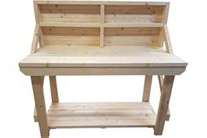 ARBOR GARDEN SOLUTIONS ACORN Wooden Workbench With Back Panel - Handmade Heavy Duty Work Table - Made From Construction Grade Timber (6ft)