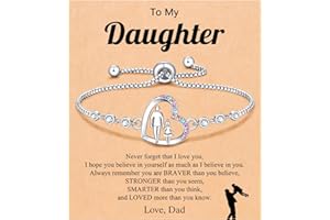 D Dongjiangjin Gift Love You Forever Heart Bracelet Daughter Gifts From Dad Birthday Christmas Valentines