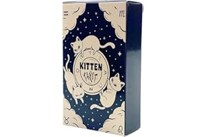 HUVQIANU Kätzchen Tarotdeck, Orakelkartenspiel, Tarot Wahrsagung, 78 Teile Tarotdeck, Wahrsagungskartenspiel, Tarotkartenspiel, Kätzchen-Tarot Brettspiel, Oracle Card Tarot Deck Kartenspiel Englisch 78pcs
