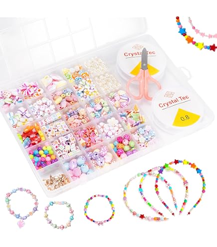 Bracelet Enfant Fille Perles Multicolores Avec Charm Sirène - Bijou Tendance Pour Anniversaire, Cadeau - 6