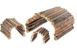 CLASSIC Caldex Limited Large Bendy Sticks Flexible Wooden Bridge Hamster Mouse Gerbil Toy 4009, transparent