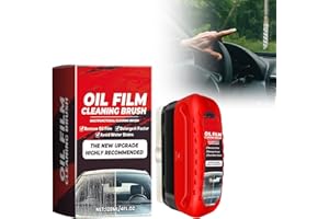 UTAPOSSIN Automotive Oil Film Cleaning Brush, Einteiliger Scheibenreiniger Auto, Car Window Glass Cleaner to Prevent Rain and Fog, Auto-Reinigungsbürste mit Ölfilm-Reiniger, Kraftvolle Reinigung, 01
