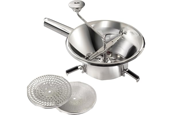LA BONNE GRAINE - Moulin Passe-Légumes Ø 24 cm Inox - Purée, compote, coulis - 3 grilles