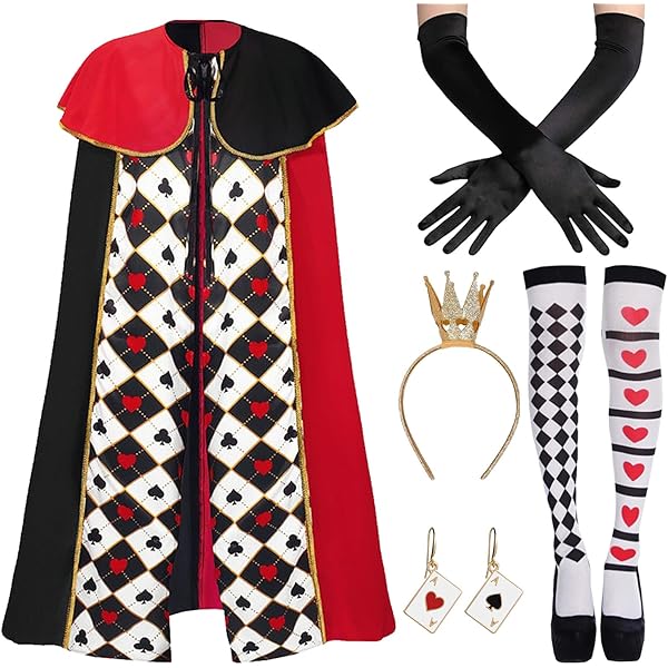 Funidelia | Klassiek Hartenkoningin-kostuum Voor voor vrouwen Queen of Hearts & Films & Series - Kostuum voor Volwassenen Accessoire verkleedkleding Funidelia | Klassiek Hartenkoningin-kostuum Voor voor vrouwen Queen of Hearts & Films & Series - Kostuum voor Volwassenen Accessoire verkleedkleding
