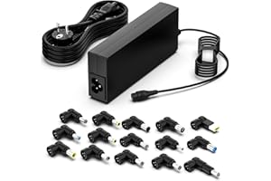 shefor 90W Alimentatore Universale Notebook Caricatore PC Portatile per HP Asus Lenovo Dell Acer Samsung Sony Fujitsu Gateway Notebook Ultrabook Chromebook 15 Connettori